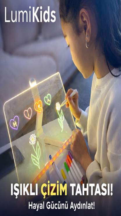 LED Işıklı Çizim ve Boyama Tahtası