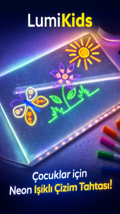 LED Işıklı Çizim ve Boyama Tahtası